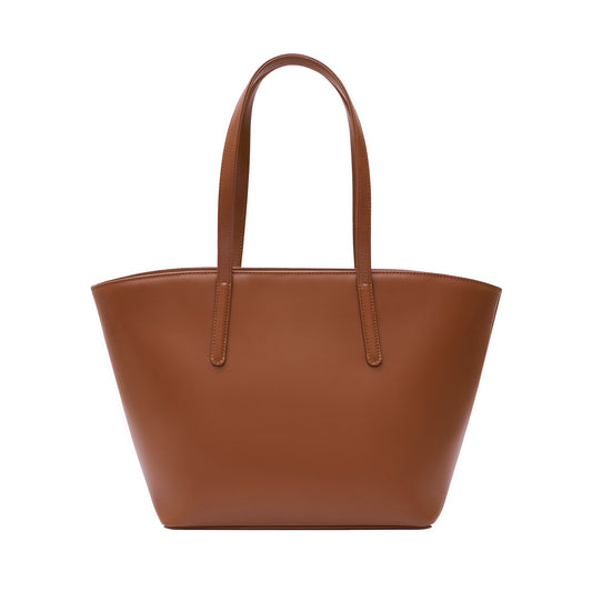 RAVIA leather shopper bag brown large