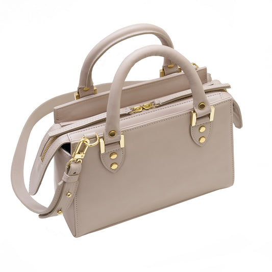 VERONA leather bag taupe small case