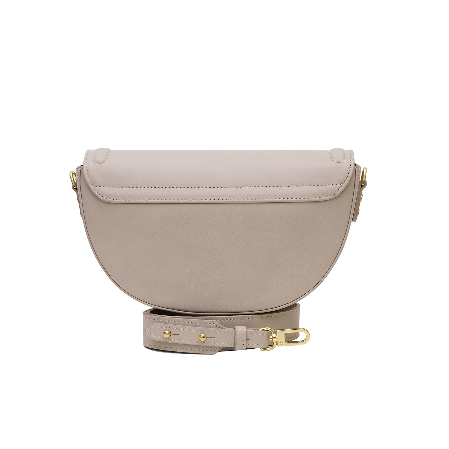 Last pieces MILA classic taupe leather half-moon bag