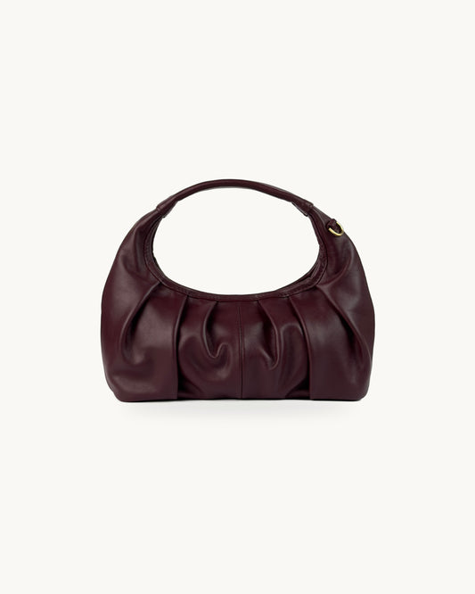 Mia torebka skórzana hobo burgund
