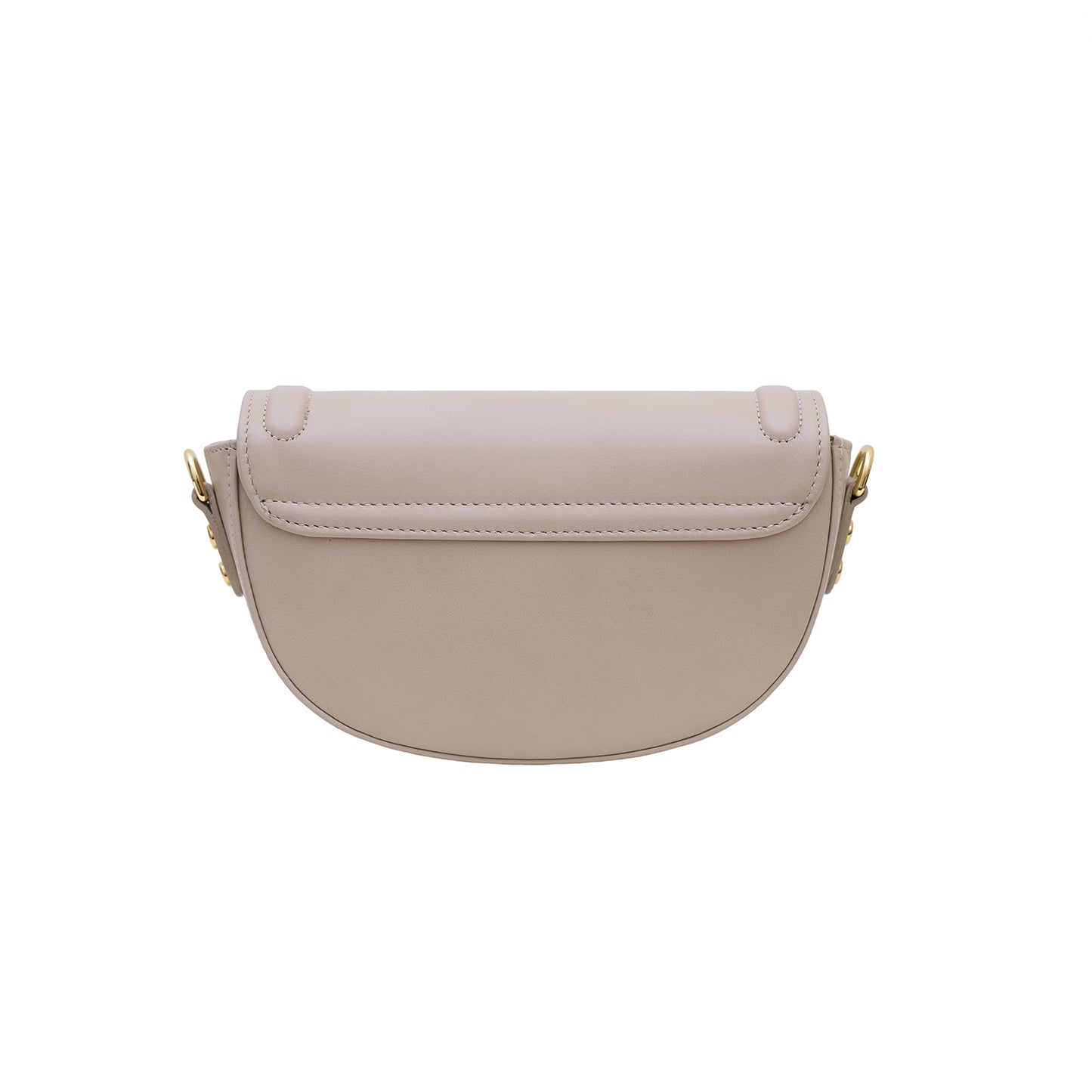 Last pieces MINI MILA mini taupe leather half-moon bag