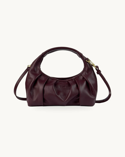 Mia torebka skórzana hobo burgund