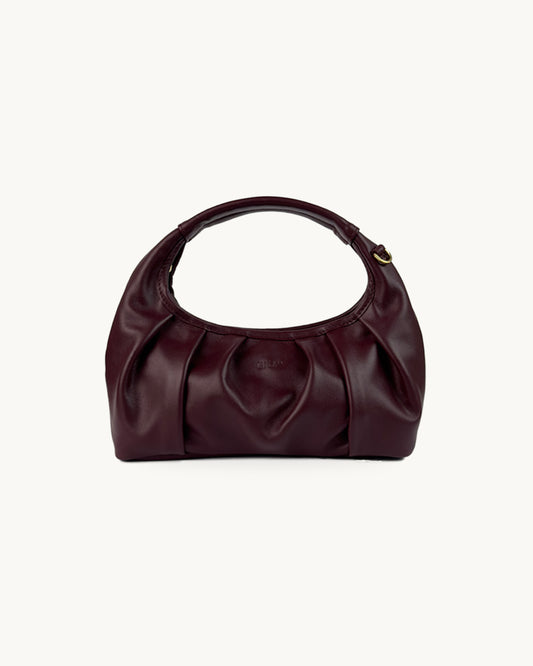 Mia torebka skórzana hobo burgund