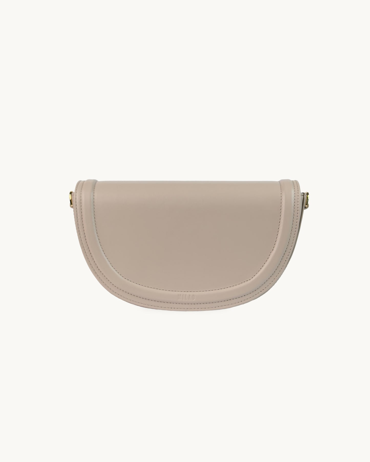 Last pieces MILA classic taupe leather half-moon bag