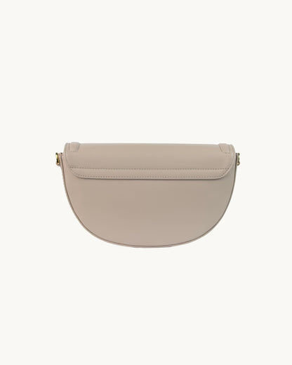 Last pieces MILA classic taupe leather half-moon bag