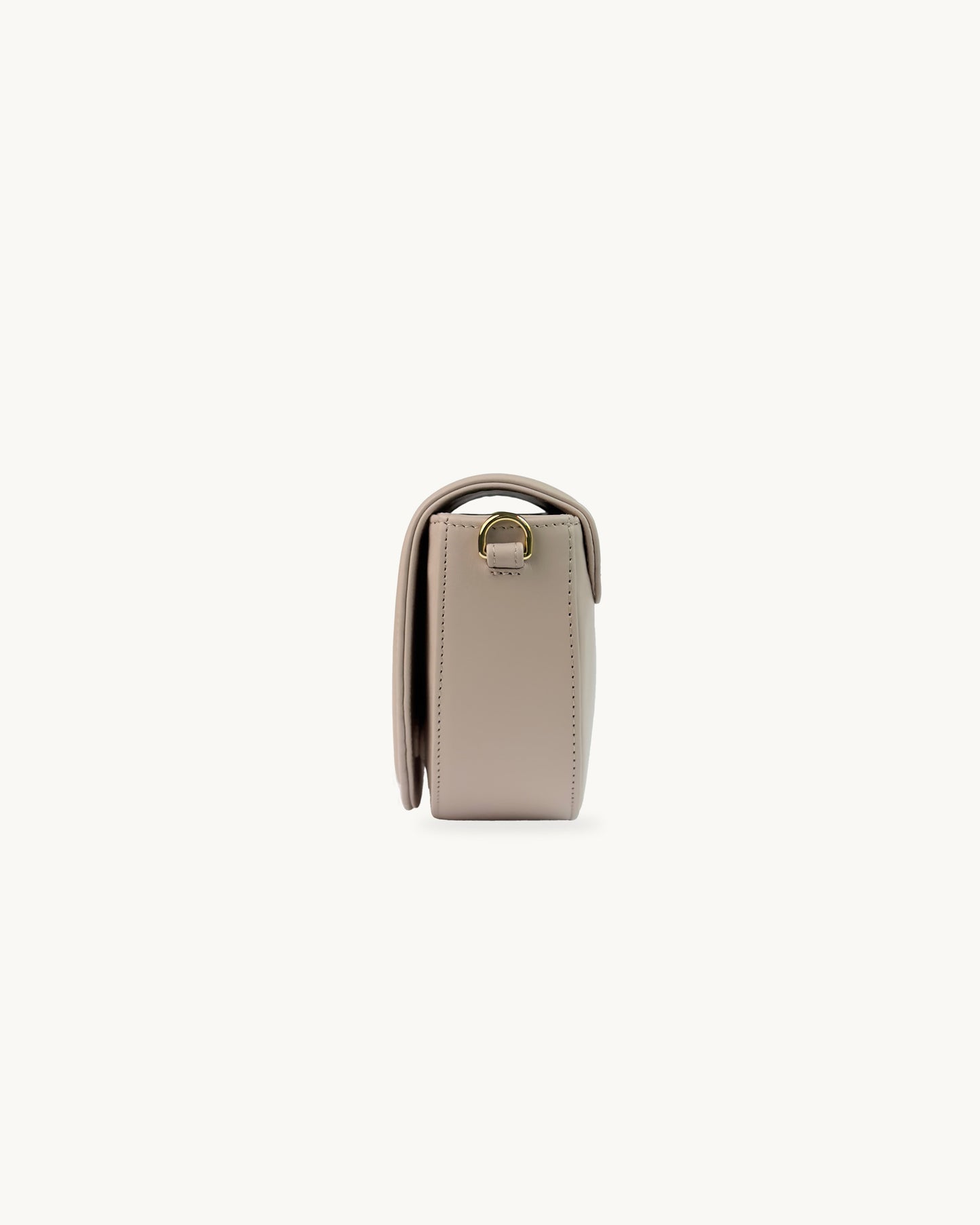 Last pieces MILA classic taupe leather half-moon bag