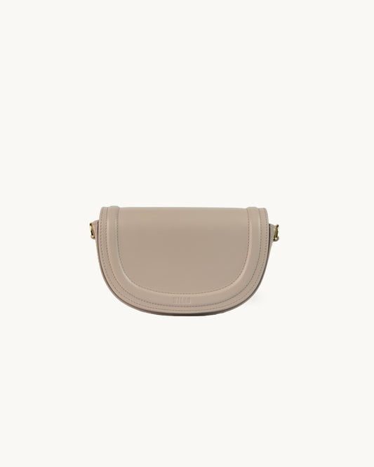 MINI MILA torebka skórzana taupe