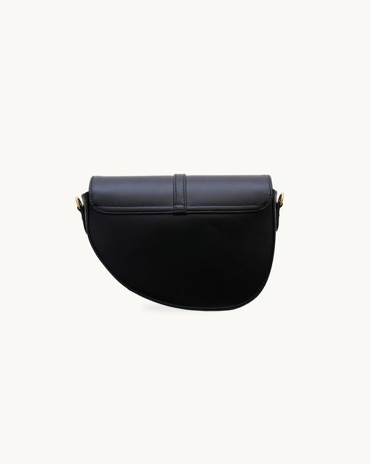 AGGI leather handbag black messenger bag