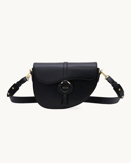 AGGI leather handbag black messenger bag